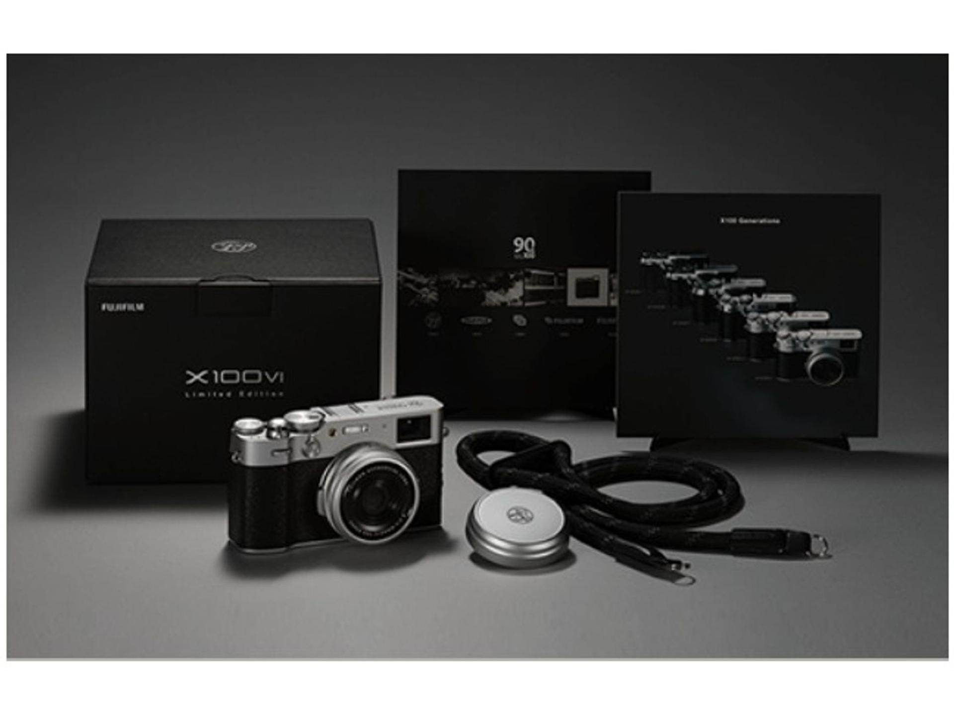 Fujifilm X100VI Mirrorless Camera with 23mm f/2.0 Fixed Lens - Silver box contents