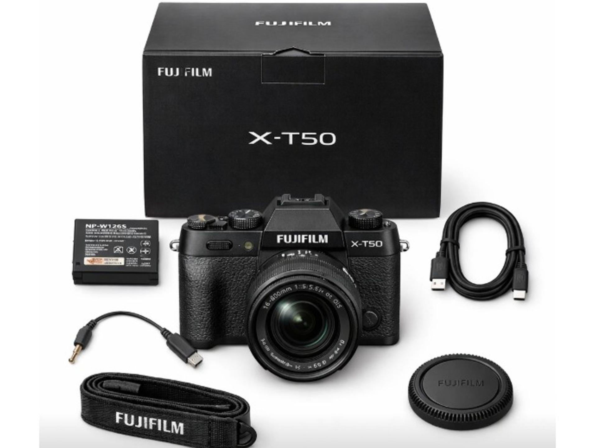 Fujifilm X-T50 Mirrorless Camera with XF 16-50mm f/2.8-4.8 Lens- Black box contents