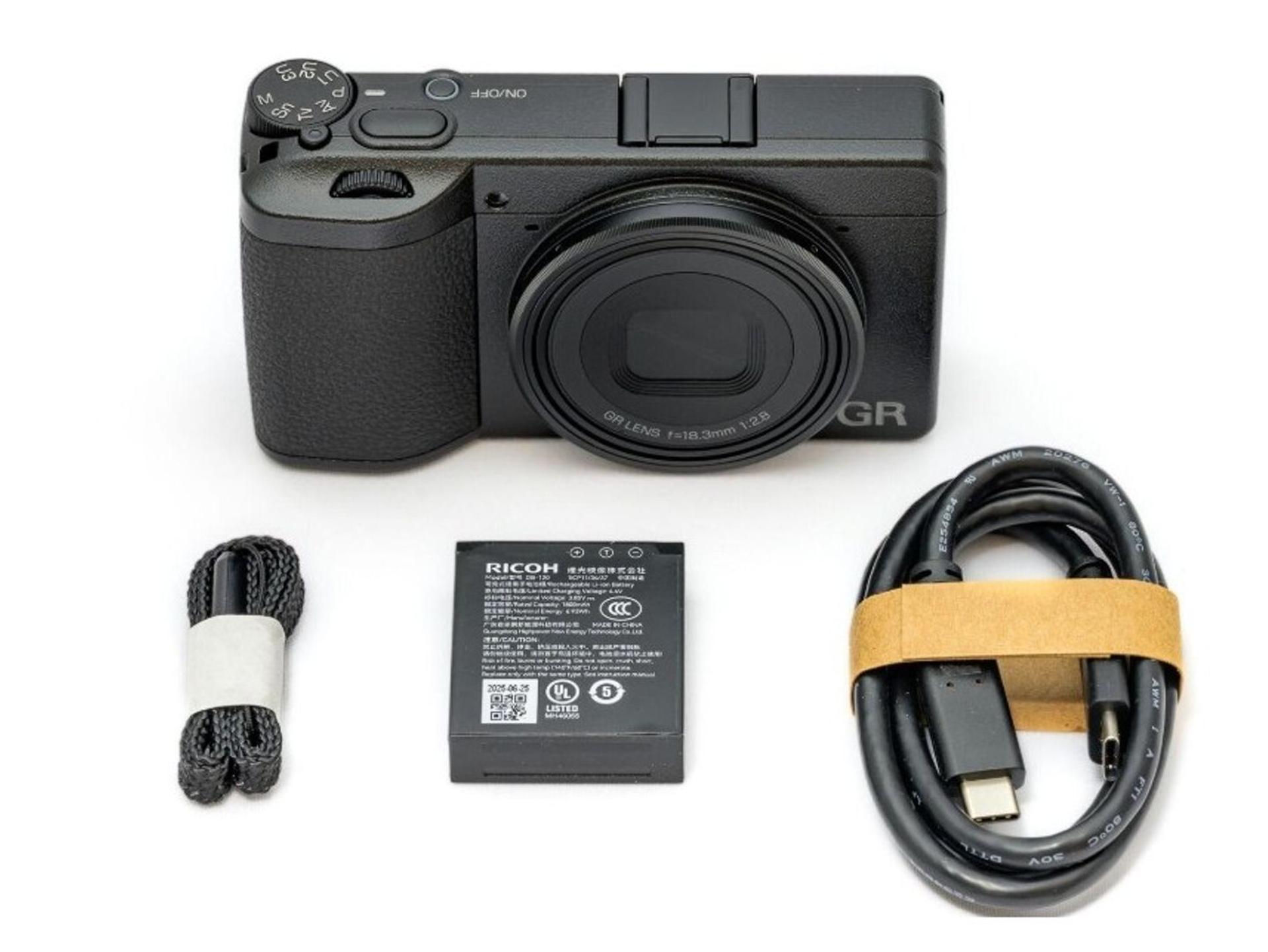 RICOH GR IV F2.8 25.7MP with Hybrid AF 5 Axis Sensor Shift Stabilization Built in 53GB Memory Compact Digital Camera box contents