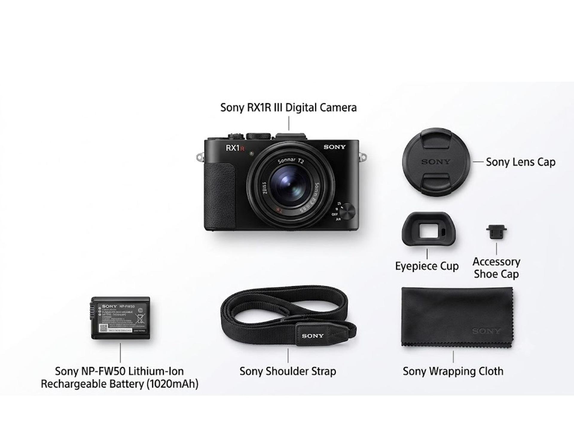 Sony - RX1R III Premium Compact Camera - Black box contents