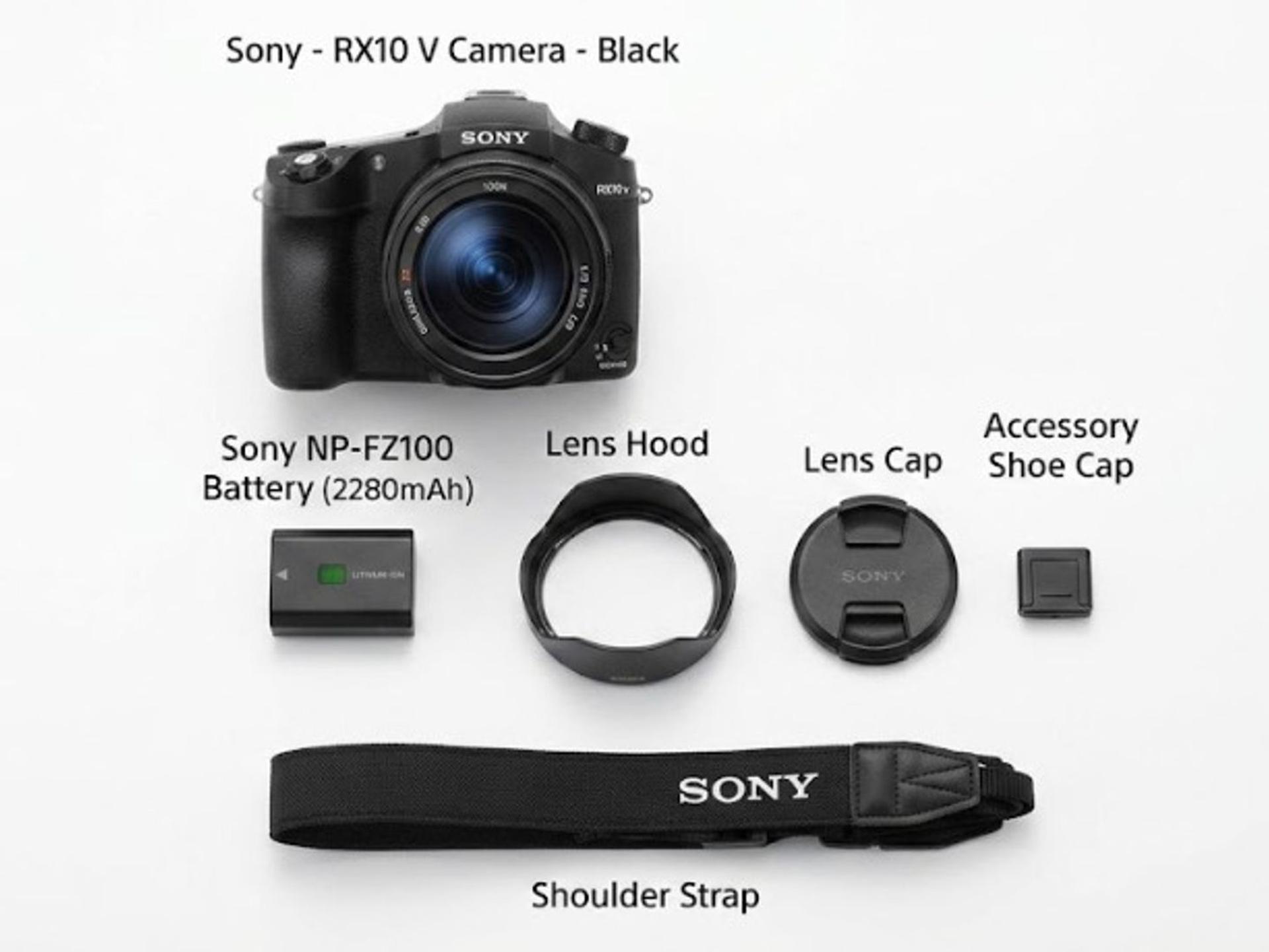 Sony - RX10 V Camera - Black box contents