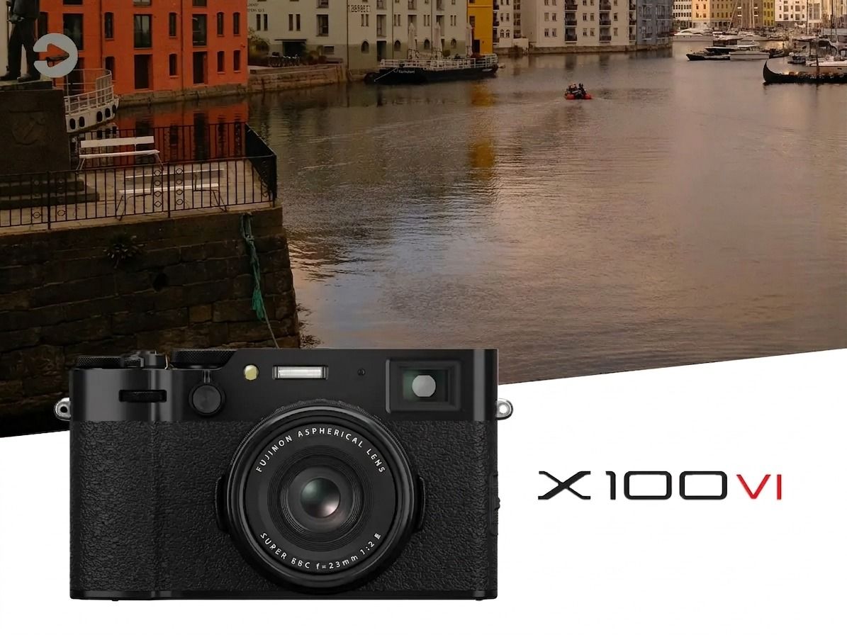 Fujifilm X100VI Mirrorless Camera with 23mm f/2.0 Fixed Lens - Black